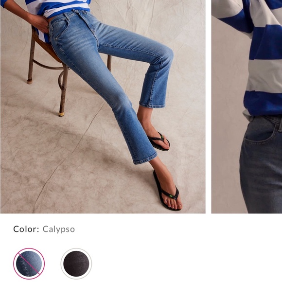 Free People NWT- Low Maintenance Mid Rise Crop Boot Jeans - Picture 7 of 10